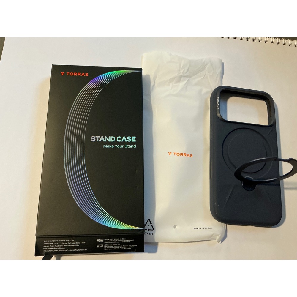 TORRAS Stand Case for iPhone 17 Pro Black Magnetic Magsafe Compatible‎